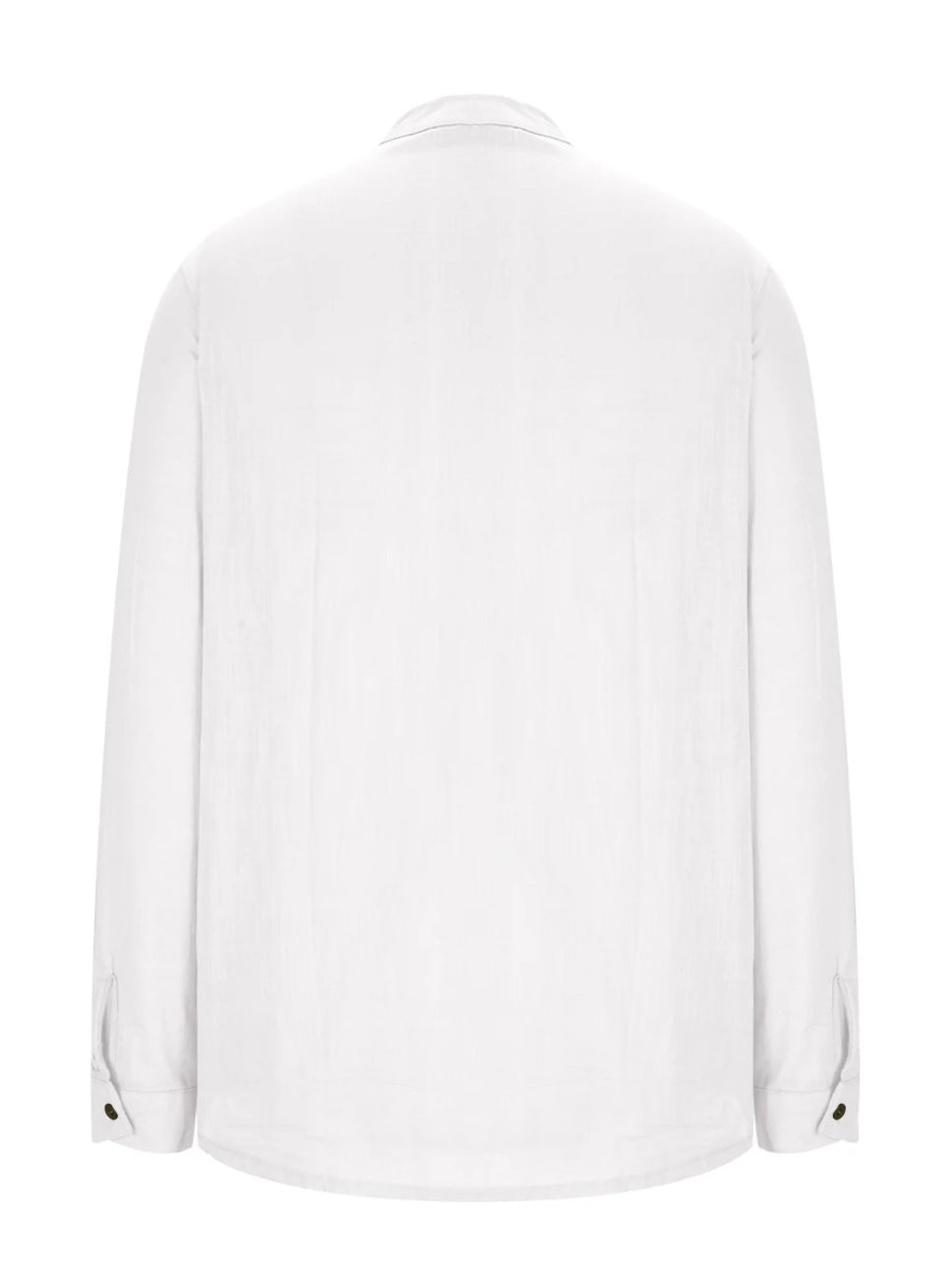 Men’s Premium Linen Henley Shirt – White