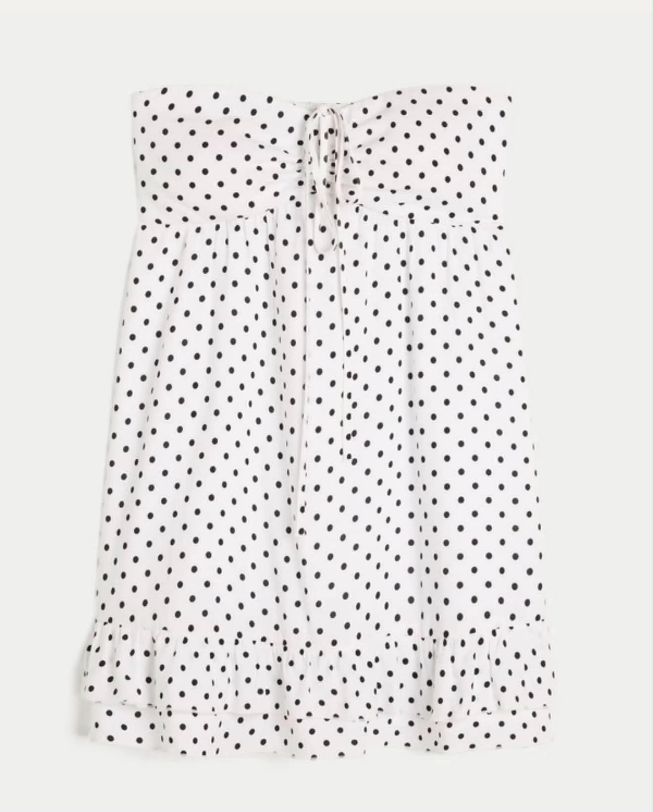 Polka Dot Strapless Mini Dress