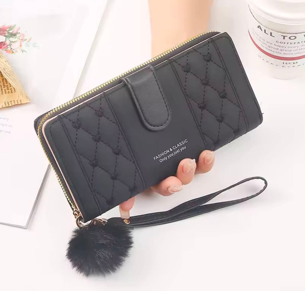 legant Quilted Zip Wallet for Women