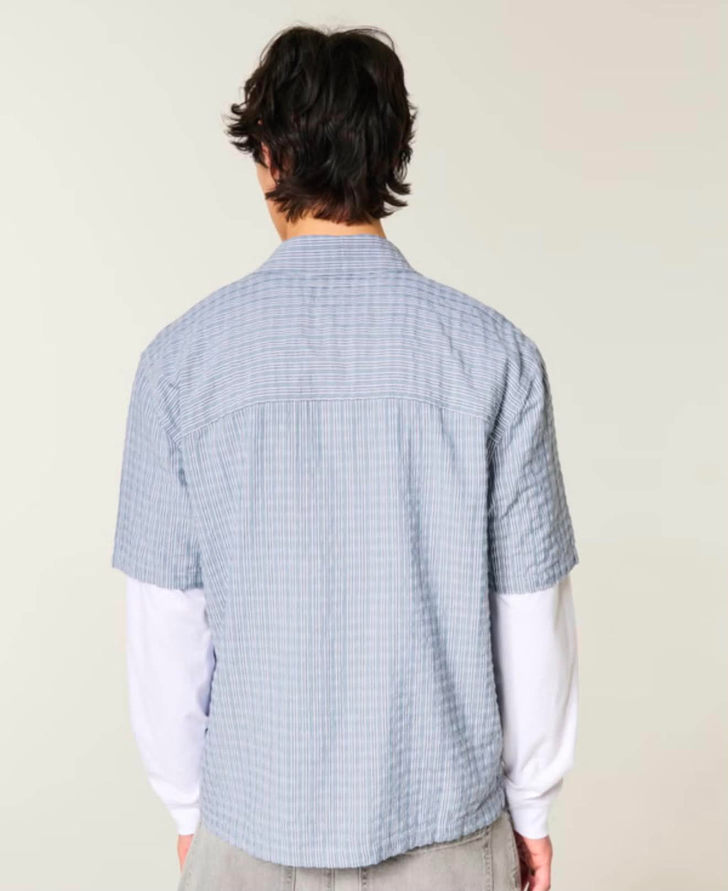 Textured Seersucker Short Sleeve Shirt