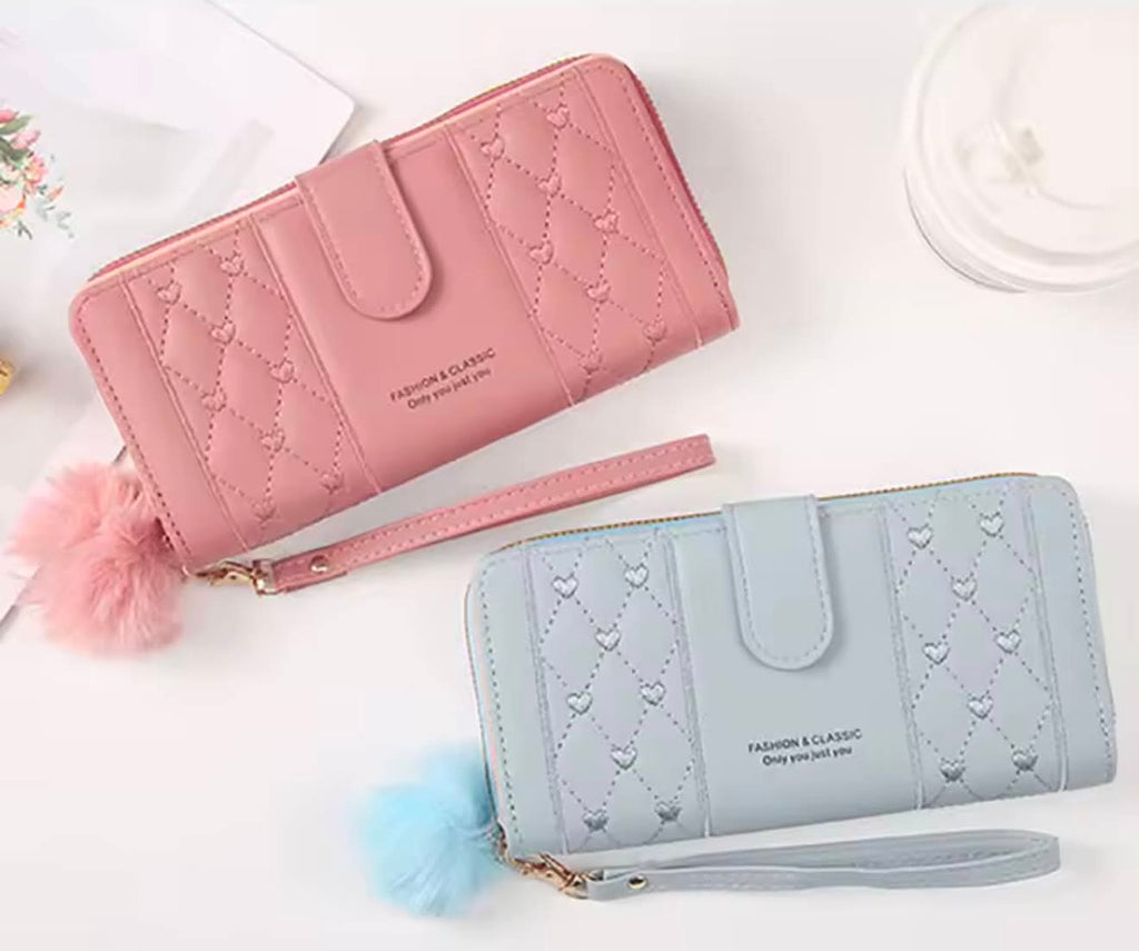 legant Quilted Zip Wallet for Women