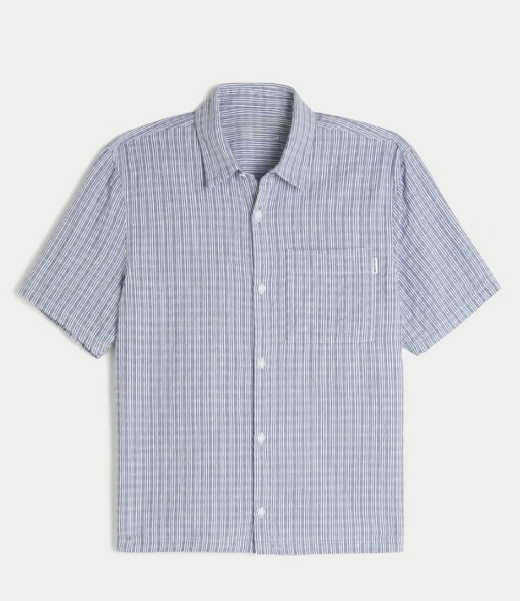 Textured Seersucker Short Sleeve Shirt
