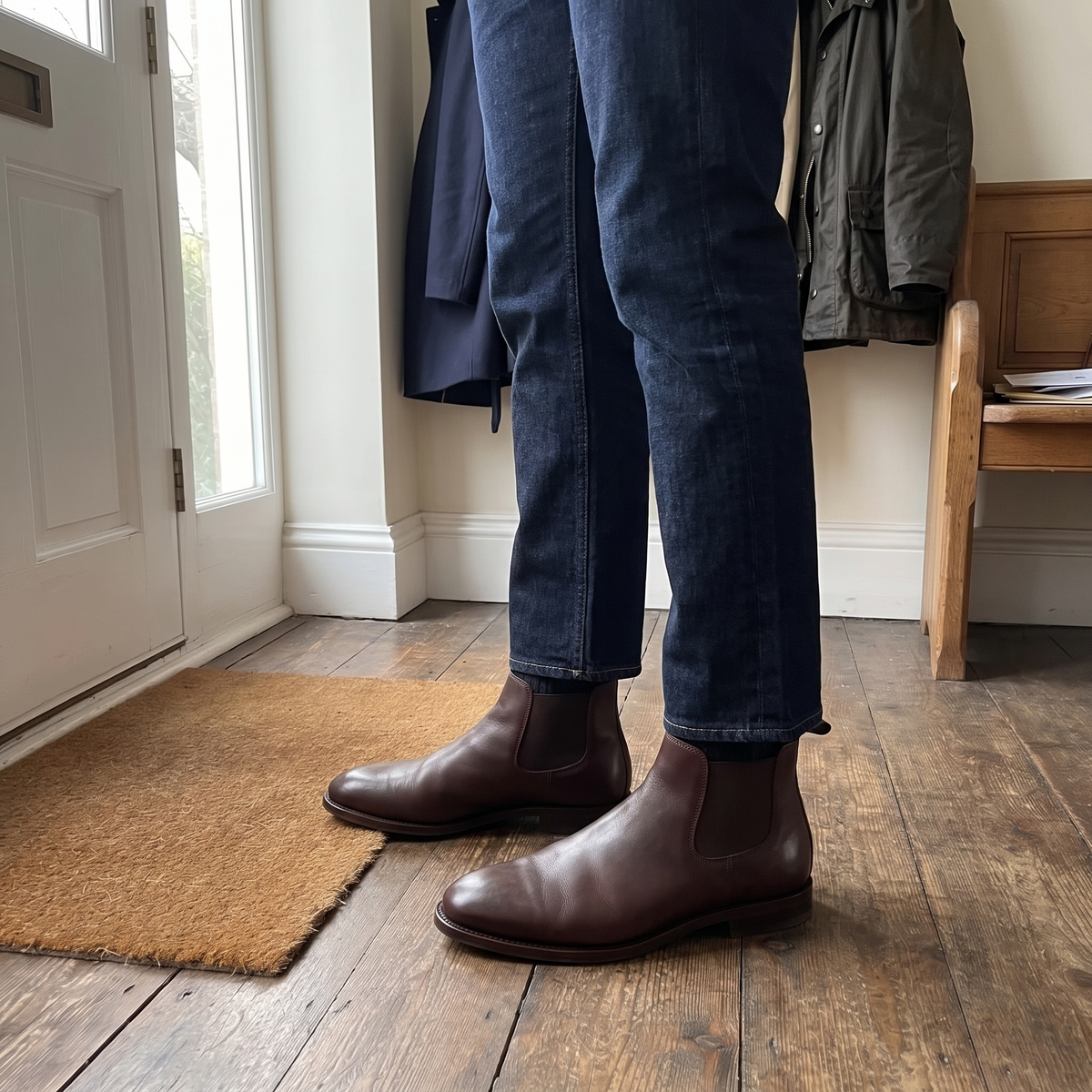 POLISHED LEATHER CHELSEA BOOTS