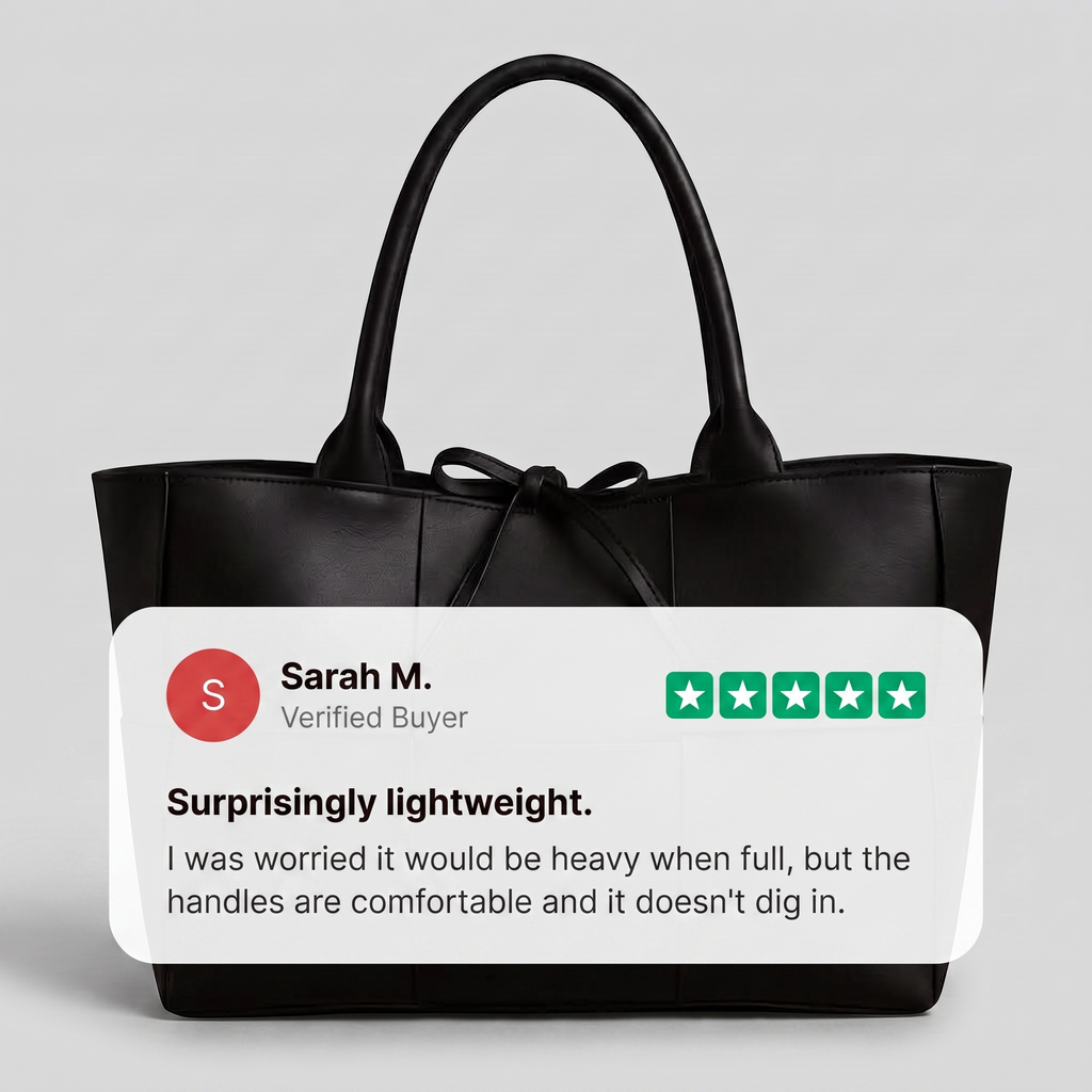 SOPHISTICATED LEATHER TOTE
